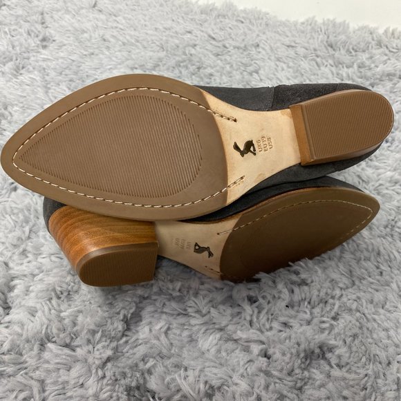 Joules Women's Western Leather Boots Elmwood Grey Women's Size US 8 NEW - Picture 8 of 10